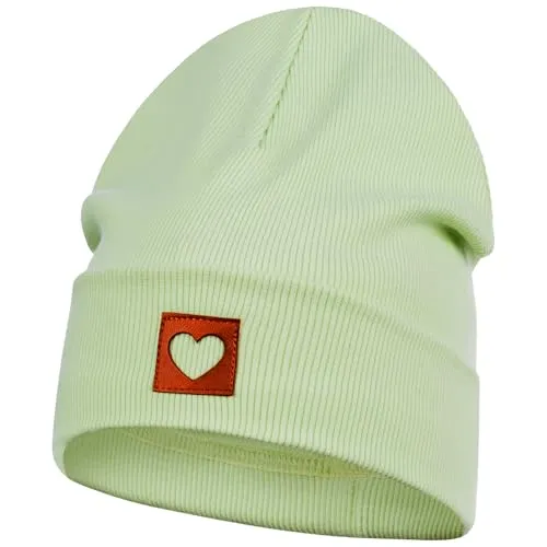 Smarilla Mütze Beanie Mädchen Damen Kinder Übergangsmütze, 50-52, Hellgrün