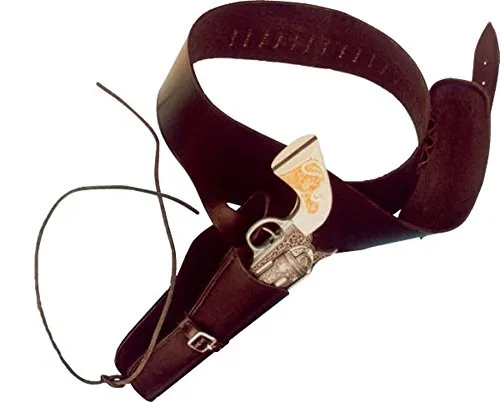 Revolvergurt aus kräftigem Sattelleder - Schwarz - Waffensport - Robuster Revolvergurt aus Sattelleder mit einem Umfang von ca. 114 cm für sicheren und schnellen Zugriff auf Ihre Dekowaffen.