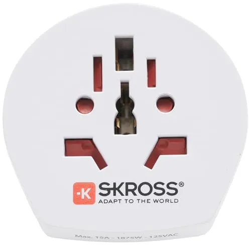SKROSS | 1.500221-E | World to USA | Reiseadapter mit amerikanischem Standardstecker und Universalbuchse - Stoßfester Schutz
