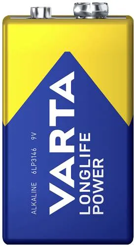 Varta LONGLIFE Power 9V Bli 2 9V Block-Batterie Alkali-Mangan 580 mAh 9V 2St.
