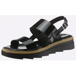 heine Sandale Sandalette schwarz|weiß 38 EU von Heine