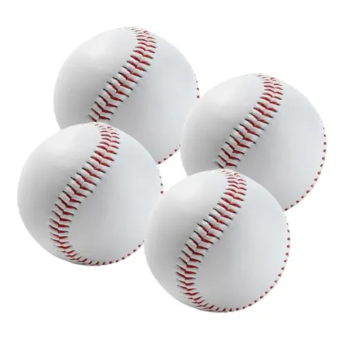 Stück Handgenähte Soft Baseball, 9 Inch PU Basebälle, Softball für Training, Erwachsene und Jugendliche, Professionelle Spiele 4