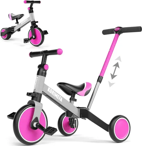 KORIMEFA Kinder Laufrad Dreirad 4 in 1