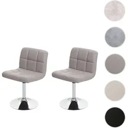2er-Set Drehstuhl Kavala - Esszimmerstuhl in taupe-grau - Stühle - 360° drehbar für optimale Flexibilität, extradicke Polsterung für höchsten Komfort, modernes Design mit verchromtem Gestell, ideal für Essbereich und Homeoffice.