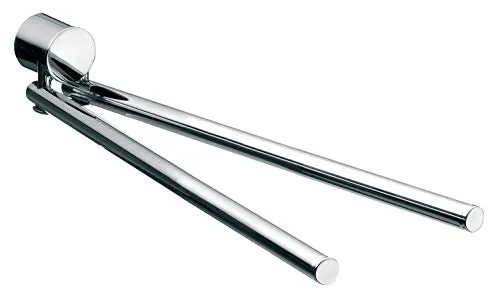 EMCO Rondo 2 Handtuchhalter chrom, Handtuchstange 2-armig, drehbar, zur Wandmontage, Länge 364 mm - 455000136