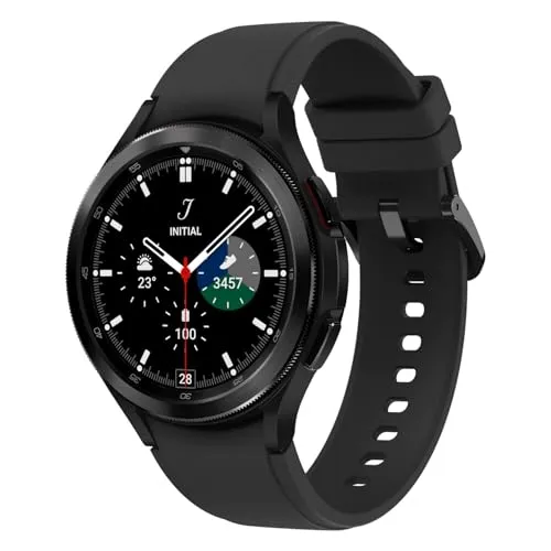 Samsung Galaxy Watch4 Classic 46 mm Schwarz - Smartwatch mit Körperzusammensetzung-Messung - Smartwatch mit BioActive-Sensor, der Körperfett, Muskelmasse und Blutsauerstoff in Echtzeit misst. Ideal für Fitness-Tracking und Gesundheitsüberwachung.