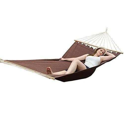 AMANKA XXL Stabhängematte 200x120 für 2 Personen - Hängematten & Hängestühle - Ideal für Garten und Balkon, aus 100% nachhaltiger Baumwolle, bis 150 kg belastbar und perfekt zum Entspannen zu zweit.