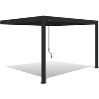 Weide Deluxe Aluminium Pavillon 3,6 x 4 M Anthrazit Wand Pergola