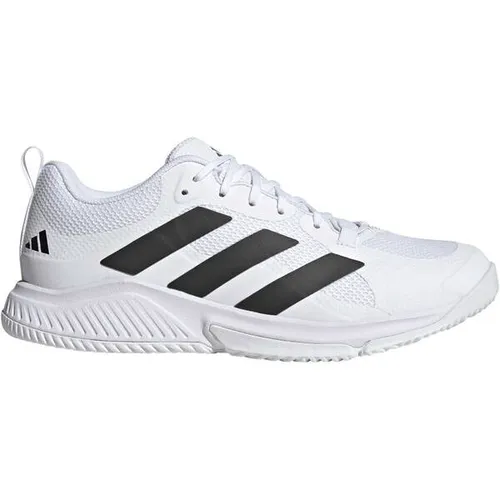 adidas Herren Court Team Bounce 2.0 Schuhe - Herren-Hallenschuhe mit sockenähnlicher Passform, abriebfester Gummiaußensohle und umweltfreundlichem Obermaterial aus mindestens 50% Recycling-Material.