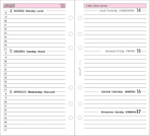 bind Kalendereinlage 2026 A6 - Zubehör Terminplaner mit 142 Seiten Kalendarium und 16 Seiten Infoteil, inklusive deutscher Feiertage für optimale Planungssicherheit.