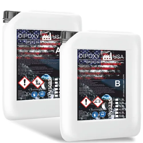 Epoxidharz 1:1 Diamond MAX-UV glasklar - 2K Harz & Härter 1L - EP Epoxidharz, UV-beständig und ideal für kreative Gießprojekte mit einer Viskosität von 6000.