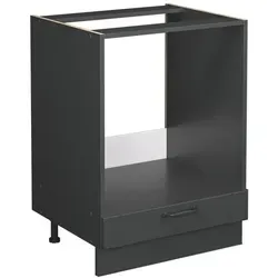 Vicco Herdumbauschrank Fame-Line, Dunkelgrau/Anthrazit, 60 cm - Herdumbauschrank für stilvolle Küchen, mit Soft-Close-Scharniere und individuell anpassbaren Modulen für Ihre perfekte Küchenlösung.