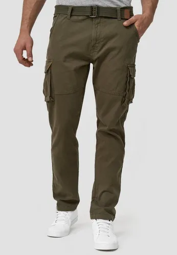 Indicode Cargohose Mathen – Elastische Baumwollqualität, inkl. Gürtel, blau, XL - Wanderhosen aus elastischer Baumwoll-Qualität für optimalen Tragekomfort, ideal für Outdoor-Aktivitäten und Freizeit.