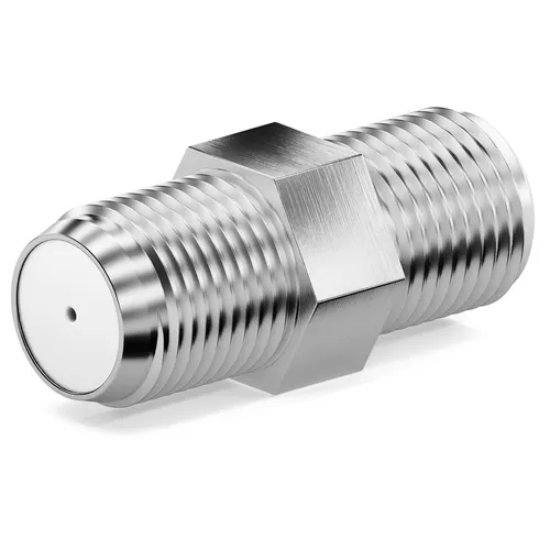Profi F-Verbinder Buchse Buchse Vernickelt breite Mutter für F-Stecker
