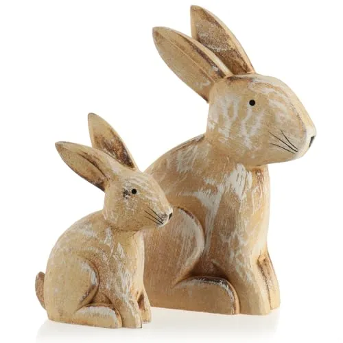 com-four® 2X Deko-Aufsteller Osterhase von COM-FOUR