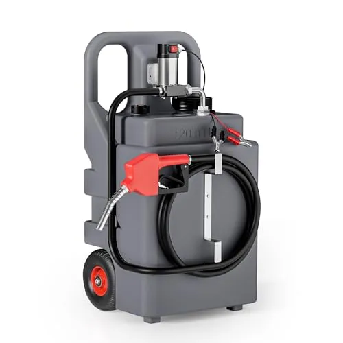 Wiltec Mobile Tankanlage 120 l mit 12 V Pumpe - Benzinkanister mit 120 l Kapazität und leistungsstarker 12 V Pumpe für schnelles und effizientes Betanken von Fahrzeugen und Maschinen.