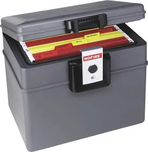 NOFIRE 2037FE Dokumentenbox 17.6 Liter - Fenstersicherungen, feuerfeste Dokumentenbox mit 17.6 Litern Volumen für optimalen Schutz Ihrer wichtigen Unterlagen.