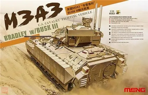 Meng-Model SS-006 - 1:35 M3A3 Bradley w/Busk III - Detailgetreuer 1:35 Modellbausatz des U.S. Cavalry Fighting Vehicle, ideal für Modellbau-Enthusiasten und Sammler.