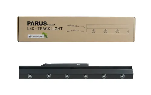 PARUS Pflanzenlampe Track Lights - LED Schienenstrahler - Pflanzenlampen für vertikale Begrünungen, kompatibel mit verschiedenen Stromschienen, individuell ausrichtbar für optimale Pflanzenbeleuchtung.
