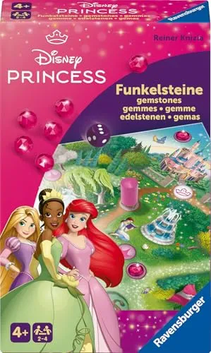Ravensburger 24708 - Disney Princess Funkelsteine - Lauf- und Sammelspiel für 2 bis 4 Kinder ab 4 Jahren