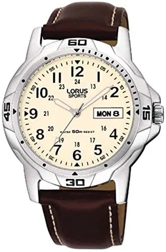 Lorus Herren-Armbanduhr Analog Leder RXN49BX9