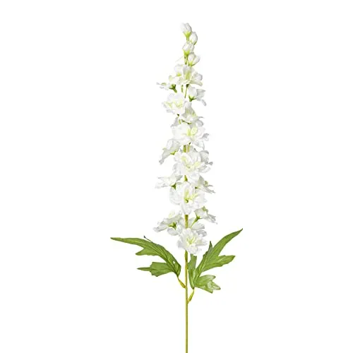 creativ home Kunstblume RITTERSPORN 75cm. Künstlicher Delphinium in Weiss
