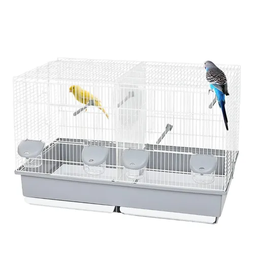 GarPet Vogelkäfig Teilbar - Flexibler Zuchtkäfig mit herausnehmbarer Trennwand, einfache Reinigung und hochwertige Verarbeitung