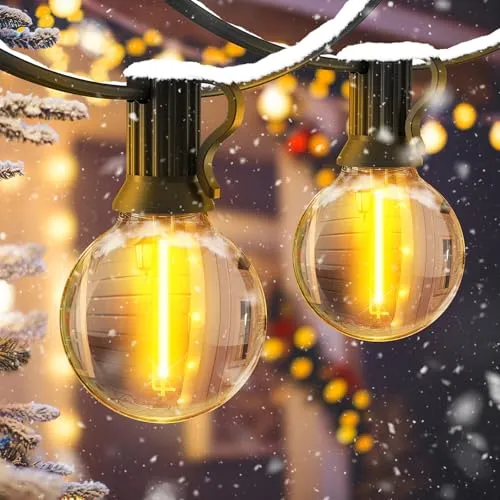 JEYMORKEY LED Lichterkette Außen Strom in weiß von JEYMORKEY