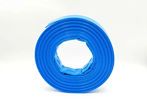 1/2 Zoll | 38 mm - 20 Meter - PVC Flachschlauch - Bauschlauch - Industrieschlauch - blau 1