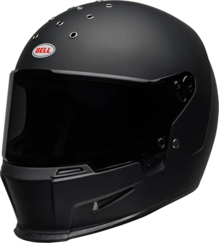 Bell Eliminator Solid Integralhelm - Matt-Schwarz - L - Motorradhelm mit leichtem Glasfaser-Schalenbau, antimikrobieller Innenauskleidung und ProVision™ Antibeschlag-Visier für beste Sicht und Komfort beim Fahren.