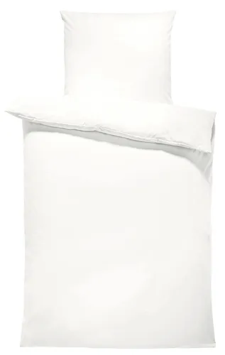 Uni Bettwäsche 155x220 cm weiß Einfarbig Renforce Baumwolle Übergröße