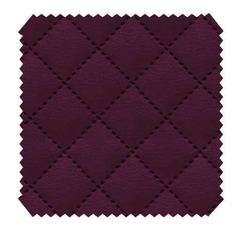 novely® Stoff SOLTAU Kunstleder - 3-lagig gesteppter Volumen-Polsterstoff mit Karo-M, Robust, Voluminös, Pflegeleicht, Meterware, 1lfm