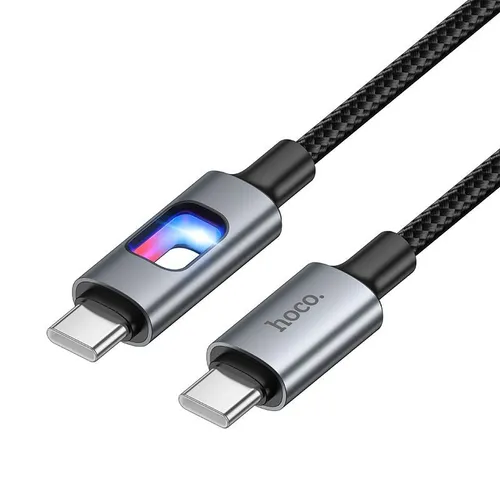 USB C auf USB C LCD Ladekabel Schnellladung 120 cm 3A 60W Datenkabel Nylon HOCO