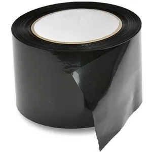 dm-folien Warnband 02982208, Absperrband, nicht klebend, schwarz, 75mm x 250m