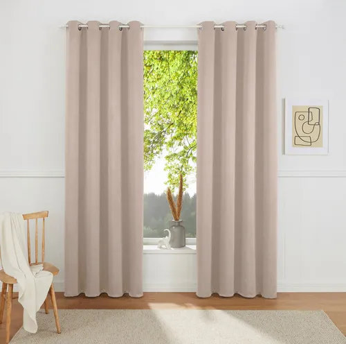 OTTO home Vorhang SOLA (2 St), Ösen, verdunkelnd, Polyester, blickdicht, Ösen-Aufhängung, wärmeabweisend, 1er oder 2er Set