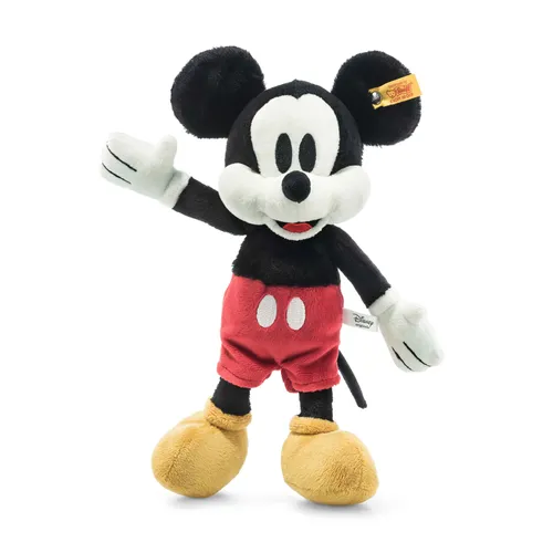 Steiff Kuscheltier Disney Originals Micky Mouse - Süßes Plüschtier für Kinder - Stofftier & Teddybär, 31 cm großer Mickey Mouse aus hochwertigem Steiff-Plüsch, waschbar und der perfekte Kuschelfreund für Jungen und Mädchen.