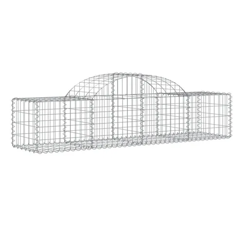 furnicato Gabionenzaun Gabionenkorb Silber 200 x 50 x 40/60 cm - Dekorative Gartenbarriere für deinen Außenbereich - Gestalte deinen Garten stilvoll mit dem Gabionenkorb aus verzinktem Eisen. Er bietet nicht nur eine ansprechende Optik, sondern auch eine schalldämmende Funktion. Ideal für Terrassen und Vorgärten.