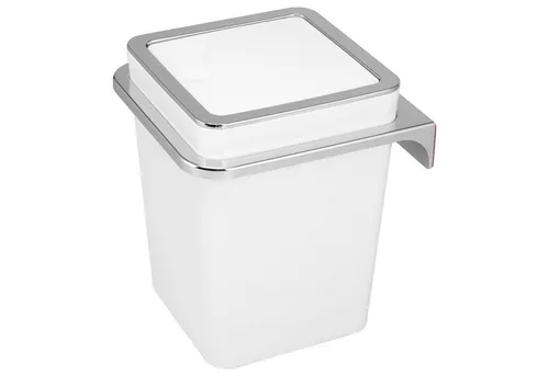 bremermann Kosmetikeimer Savona mit Wandhalterung - Stilvoller Kosmetikeimer mit Schwingdeckel, inklusive einfacher Wandhalterung für platzsparende Nutzung – ideal für Ihr Badezimmer!