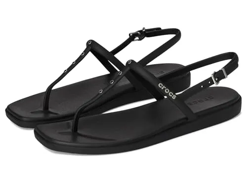 Crocs Herren Miami Studded Thong Flip Flop - Schwarz, 39/40 EU - Herren-Zehentrenner mit stylishen Nieten, bequem und wasserfest – ideal für den Sommer!