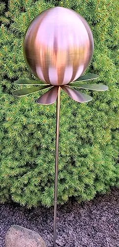 Jürgen Bocker Gartenstecker Blütenzauber Rotterdam Rosenkugel 15 cm - Dekostecker für Garten, aus rostfreiem Edelstahl, wetterfest und ideal als Blickfang in Ihrem Garten oder vor der Haustür.