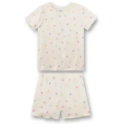 Sanetta Mädchen-Schlafanzug kurz beige Dots