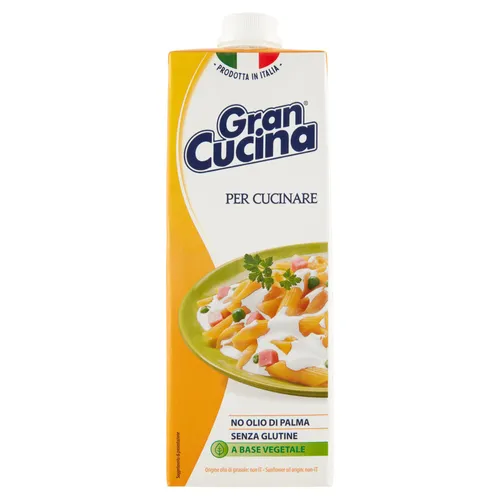 Gran Cucina Crema per Cucinare,Pflanzlicher Basis,Sauce zum Kochen 1000ml