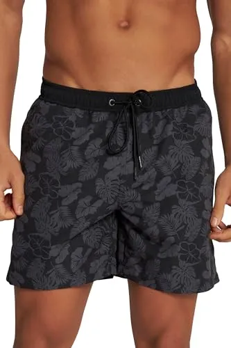 JP 1880 Badeshorts mit elastischem Bund und floralem Print in Schwarz, Größe 3XL - Stylische Badeshorts für den perfekten Strandlook, mit elastischem Bund für optimalen Tragekomfort. Ideal für entspannte Tage am Wasser! Kategorie: Bademode.