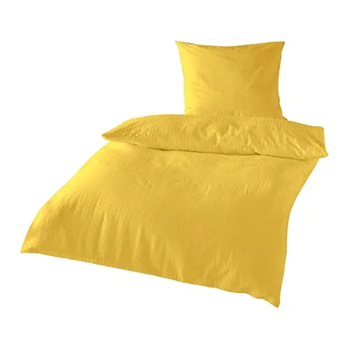 Traumschlaf Seersucker Bettwäsche Set 200x200 cm - Bettwäsche-Sets aus pflegeleichter, bügelfreier Seersucker-Baumwolle, ideal für warme Sommernächte und in tollen Farben erhältlich.