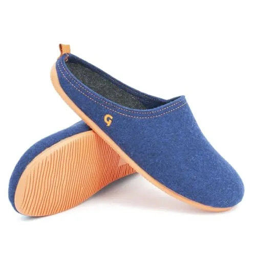 Gottstein Filzhausschuh Wool Slide-in für Damen & Herren - Bequeme Pantoffel aus 100% Schurwolle - Hausschuhe aus 100% Schurwolle mit bequemer Gummisohle für hohen Komfort, ideal für drinnen und draußen. Pflegeleicht und in 4 Farben erhältlich.