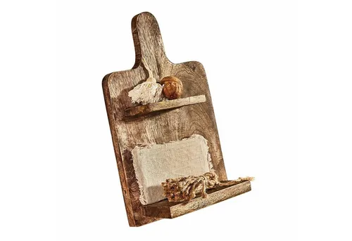 Loberon Wandregal Novillard - Natürliches Mangoholz mit Maserung - Schweberegal aus langlebigem Mangoholz, auch zum Anlehnen geeignet – ideal für Pflanzen und Deko. Nachhaltig und stilvoll für jedes Zuhause.