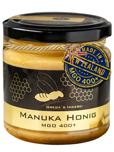 Manuka Honig MGO 400+ aus Neuseeland | 250g Glas | Cremiger Genuss