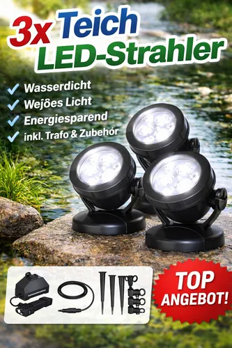Söll LED-Beleuchtung unter Wasser/an Land 3W je Leuchte weiß