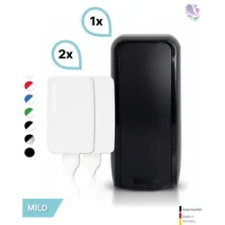 Blanc HYGIENIC Schaumseifen-Spender Cosmos – Ergiebiger Wandseifenspender - Seifenspender für Wandmontage mit 2x 1 Liter Handseife, ideal für bis zu 5.000 Anwendungen. Praktische manuelle Ausgabe und Qualität Made in Germany.