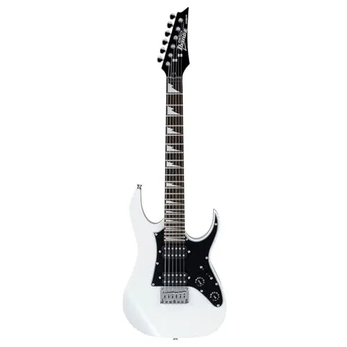 Ibanez GRGM21-WH Mikro White - MiKro Series E-Gitarre mit Pappel-Korpus und Jatoba/Ahorn-Hals, ideal für Einsteiger und kompakte Spielweise.